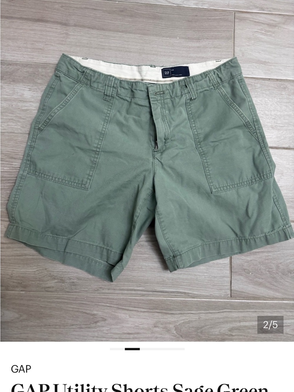 GAP BUNDLE - Sage Utility Shorts + Coral Tank Outfit Bundle | Size 4/Medium - Picture 2 of 8